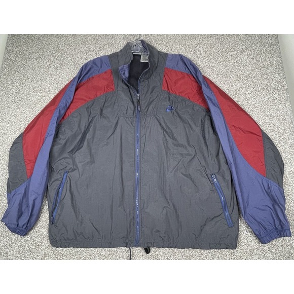 Nike Other - Vintage 90s Nike Windbreaker Mens XL White Tag Multi-Color Block Full-Zip